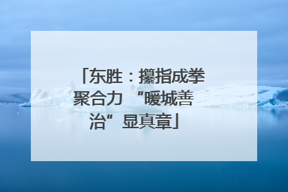 东胜：攥指成拳聚合力 “暖城善治”显真章